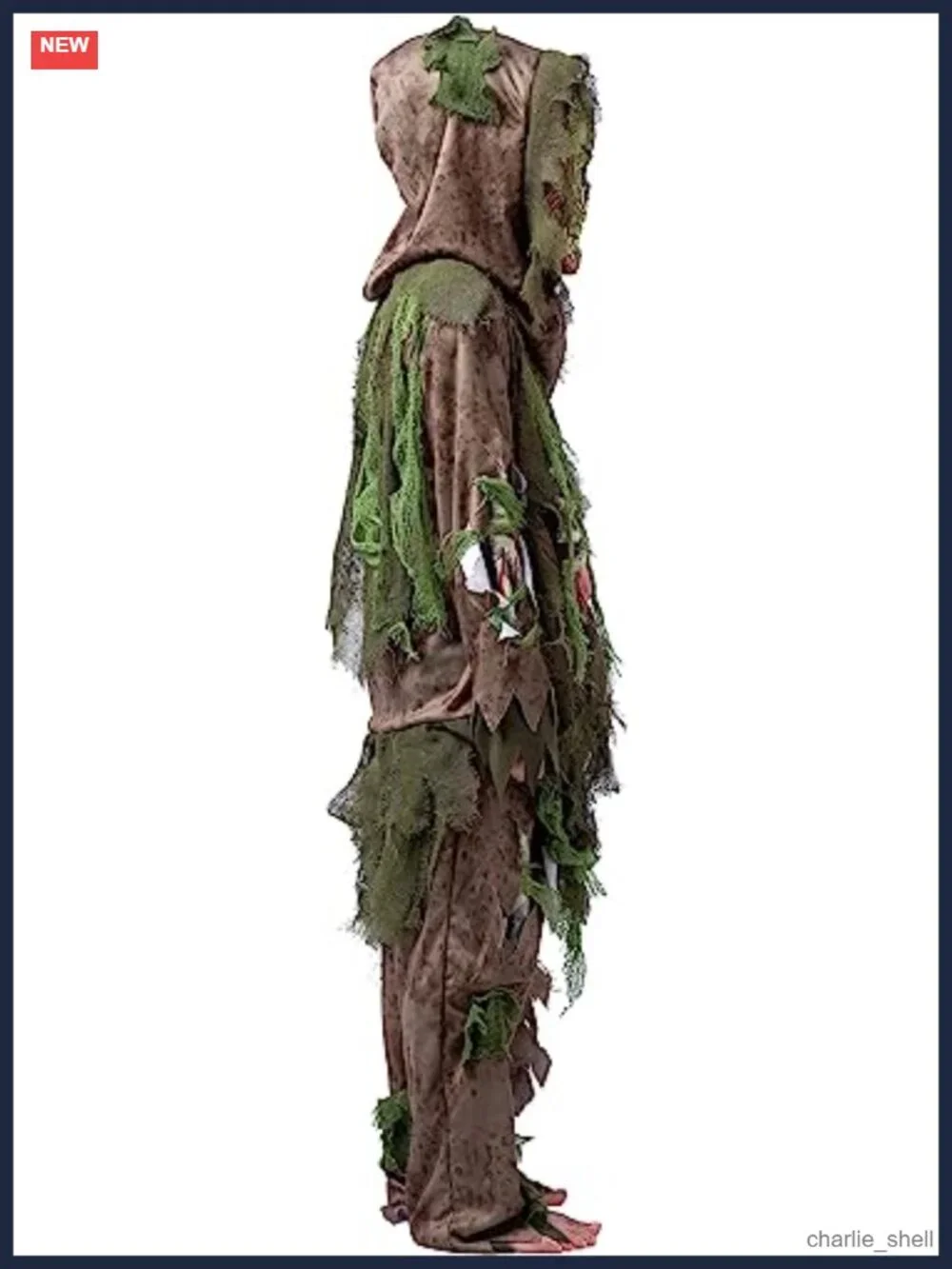 Kids Swamp Zombie Costume 4 Piece Skeleton Living Dead Halloween Role Play